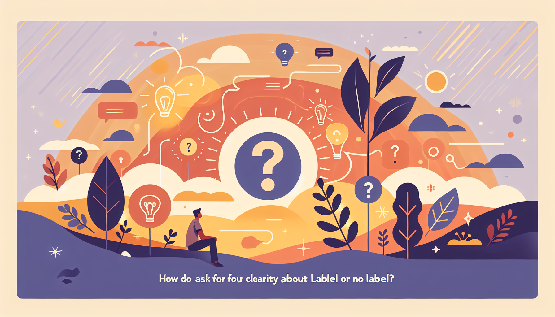 How do I ask for clarity about label or no label?