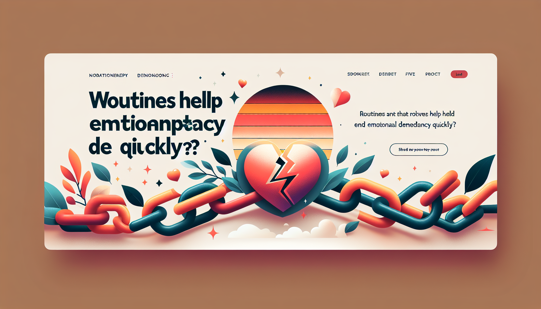 What routines help end emotional dependency quickly?