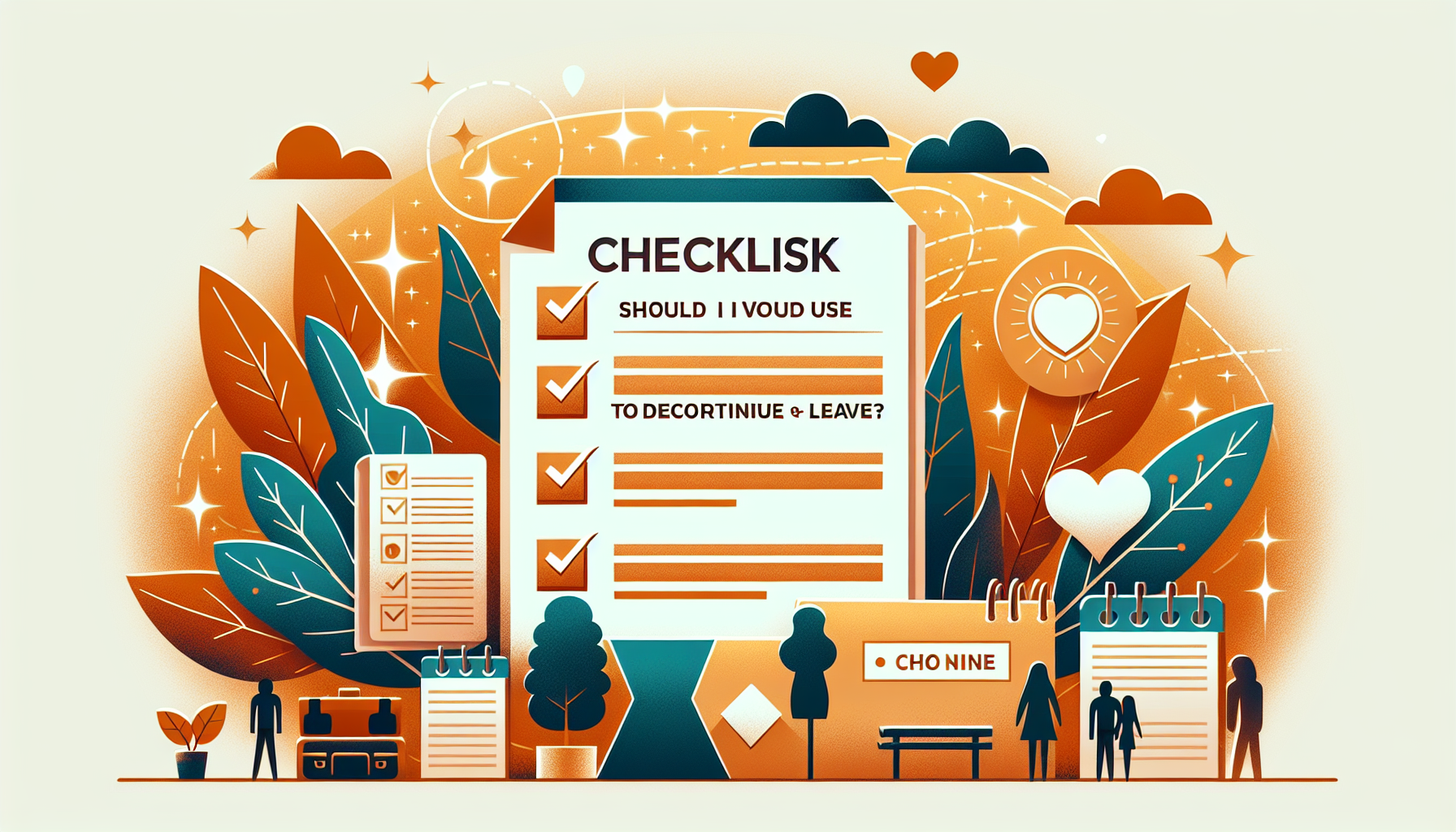 What checklist should I use to decide to continue or leave?
