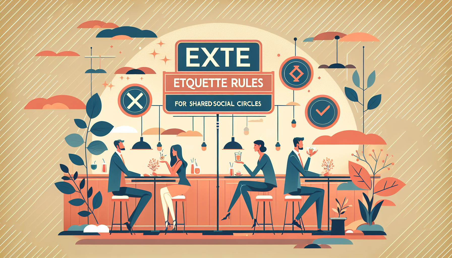 What are exit etiquette rules for shared social circles?