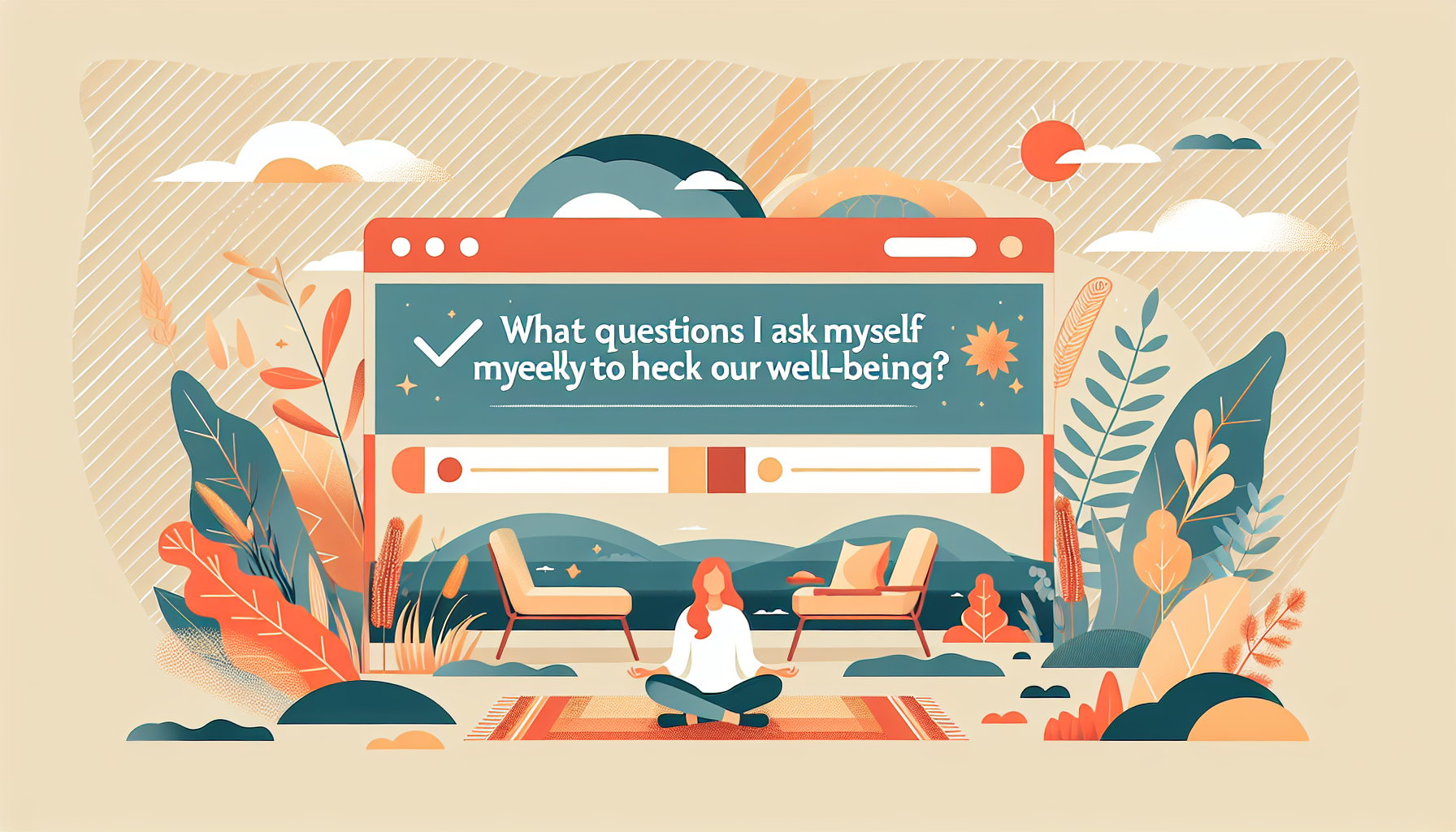 What questions should I ask myself weekly to check my well-being?